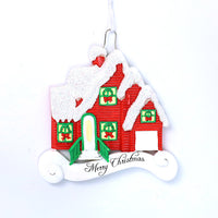 RED SNOWCAPPED HOUSE ORNAMENT