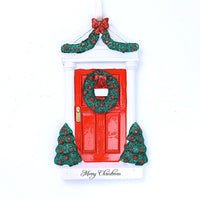MERRY RED DOOR ORNAMENT