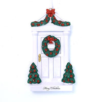 MERRY WHITE DOOR ORNAMENT