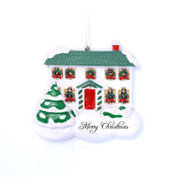 WHITE HOLLY HOUSE ORNAMENT