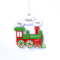 GREEN CHOO CHOO TRAIN ORNAMENT