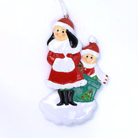 SINGLE MOM ORNAMENT W/ 1 CHILD