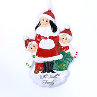 SINGLE MOM ORNAMENT W/ 2 CHILDREN