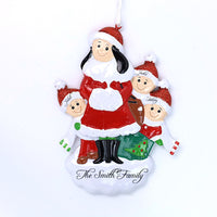 SINGLE MOM ORNAMENT W/ 3 CHILDREN