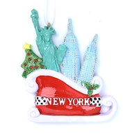 RED TAXI SLEIGH ORNAMENT