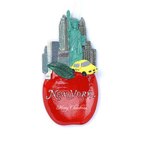 NYC SKYLINE APPLE ORNAMENT