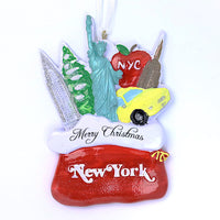 SANTA'S RED TOY SACK NYC ORNAMENT