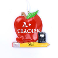 TEACHER'S APPLE ORNAMENT