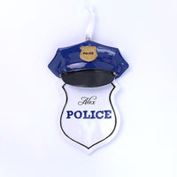POLICE PLAQUE ORNAMENT