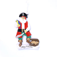 PIRATE SANTA ORNAMENT