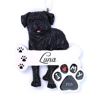 BLACK PUG ORNAMENT