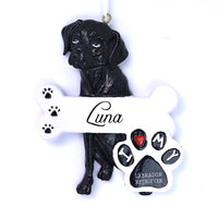 BLACK LABRADOR RETRIEVER ORNAMENT