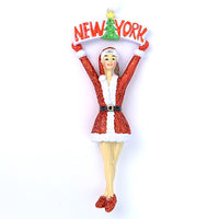 DANCER WITH NY SIGN ORNAMENT