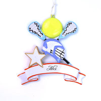 BLUE LACROSSE ORNAMENT