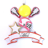PINK LACROSSE ORNAMENT