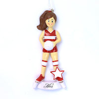 RED VOLLEYBALL GIRL ORNAMENT