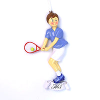BLUE TENNIS BOY ORNAMENT