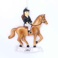 EQUESTRIAN GIRL ORNAMENT