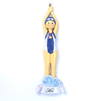 BLUE DIVER GIRL ORNAMENT