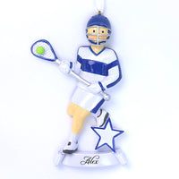 BLUE LACROSSE BOY ORNAMENT