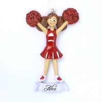 RED CHEERLEADER ORNAMENT