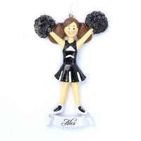 BLACK CHEERLEADER ORNAMENT