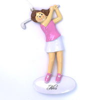 GOLFER GIRL ORNAMENT