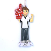 SPORT FAN BOY ORNAMENT