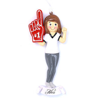 SPORT FAN GIRL ORNAMENT