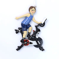 EXERCISE BIKE BOY ORNAMENT