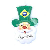 BRAZIL SANTA HEAD ORNAMENT