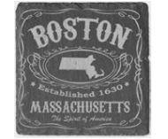 BOSTON WHISKEY ART COASTER