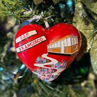 SAN FRANCISCO 3D LARGE HEART ORNAMENT