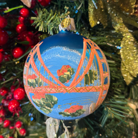 GOLDEN GATE BRIDGE GLASS BALL ORNAMENT