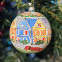 San Francisco Painted Ladies Glass Ball Ornament