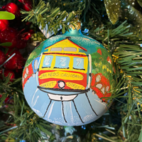 San Francisco Cable Car Glass Ball Ornament