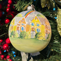 Painted Ladies Glass Ball Ornament