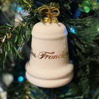 SF WHITE & GOLD PORCELAIN BELL