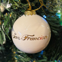 SF WHITE & GOLD PORCELAIN BALL