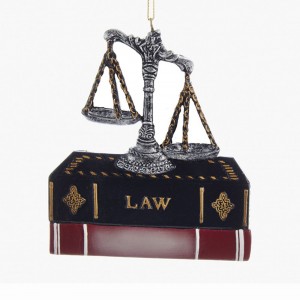 4" Resin Lawyer Personalized Christmas Ornament 