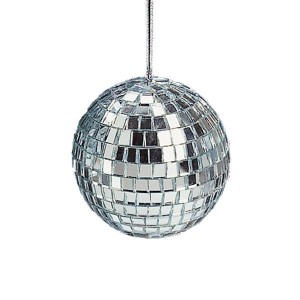 Mirrored Glass Disco Ball Christmas Ornament