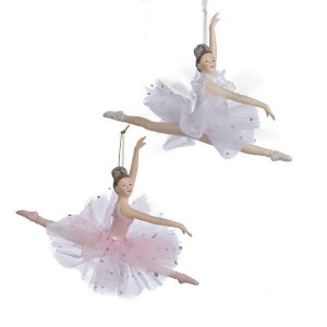5"Pink/White Ballerina Orns 2/Asstd