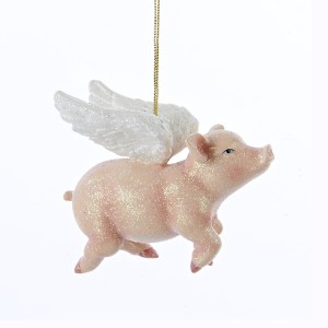 Resin Flying Pig Ornament