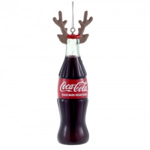 4.5" Coca-Cola bottle With Antlers Ornament