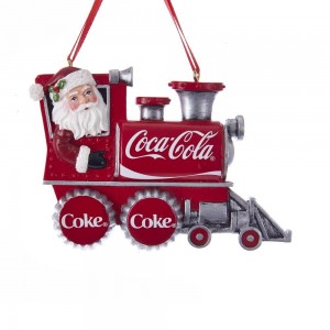 2.5"Resin Santa Coke Train Orn