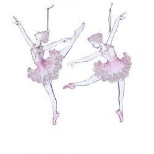 6.5"Acrylic Pink Ballerina Orn 2/A
