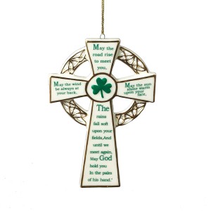 Porcelain Irish Cross Ornament