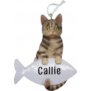 Tabby Cat Personalization Ornament