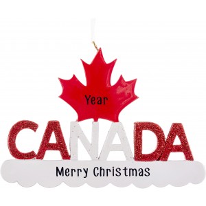 Canada Personalized Christmas Ornament