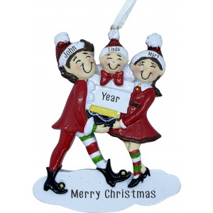 Elf Family 3 Personalization Ornament